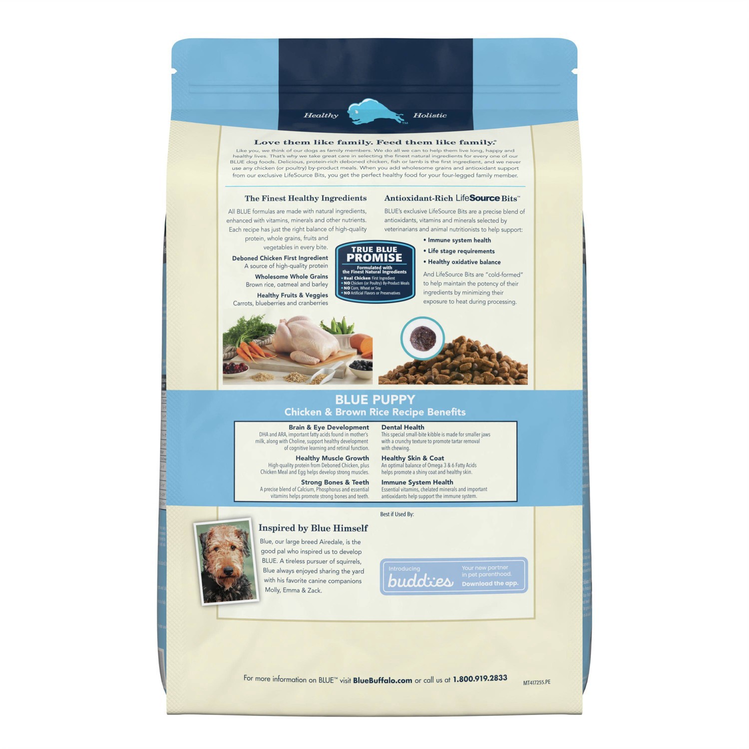 slide 2 of 9, Blue Buffalo Life Protection Formula Natural Puppy Dry Dog Food with Chicken and Brown Rice - 15lbs, 15 lb