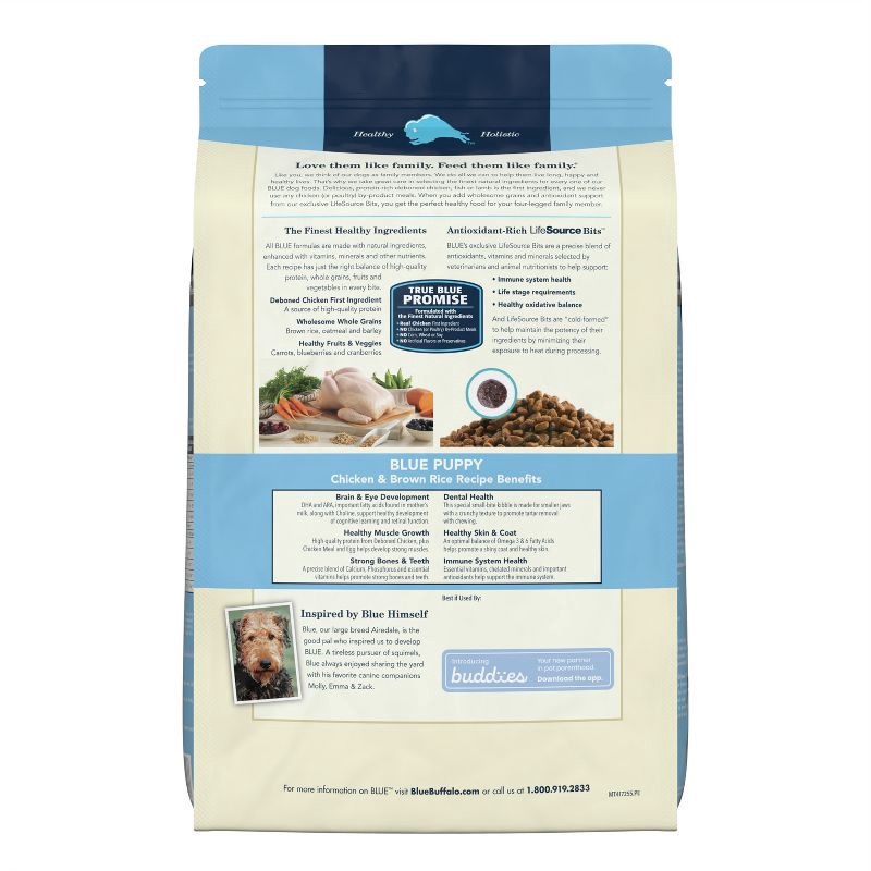 slide 5 of 9, Blue Buffalo Life Protection Formula Natural Puppy Dry Dog Food with Chicken and Brown Rice - 15lbs, 15 lb