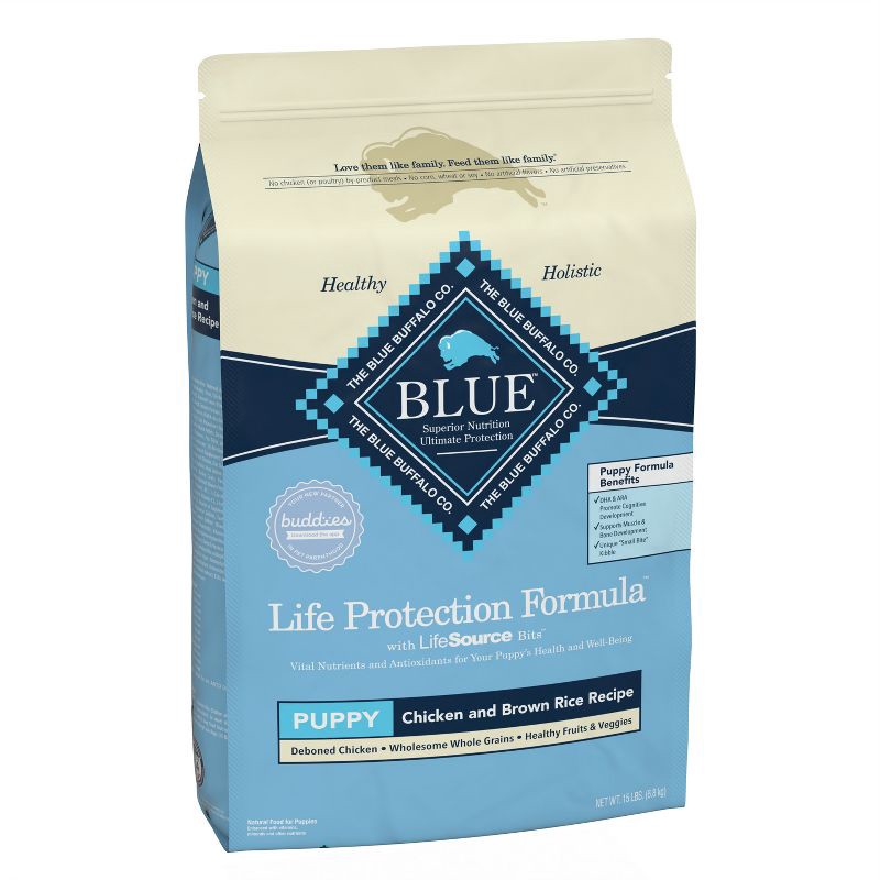 slide 6 of 9, Blue Buffalo Life Protection Formula Natural Puppy Dry Dog Food with Chicken and Brown Rice - 15lbs, 15 lb