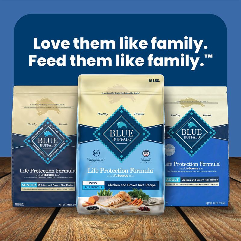 slide 9 of 10, Blue Buffalo Life Protection Formula Natural Puppy Dry Dog Food with Chicken and Brown Rice - 15lbs, 15 lb