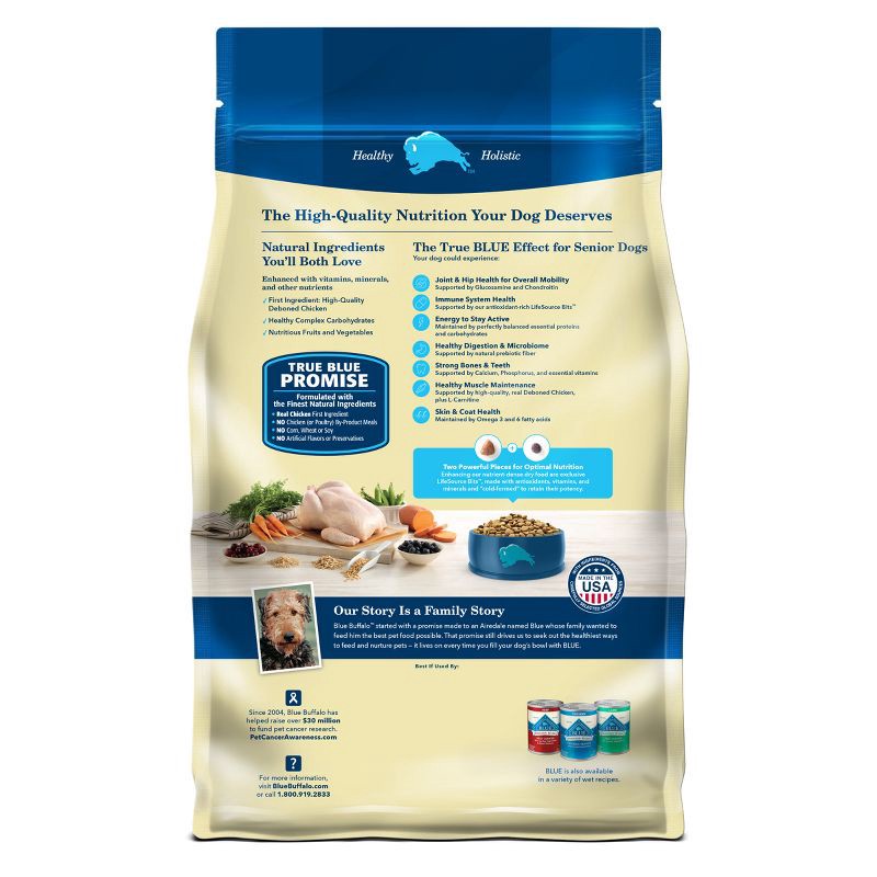slide 2 of 11, Blue Buffalo Life Protection Formula Natural Senior Dry Dog Food with Chicken and Brown Rice - 15lbs, 15 lb