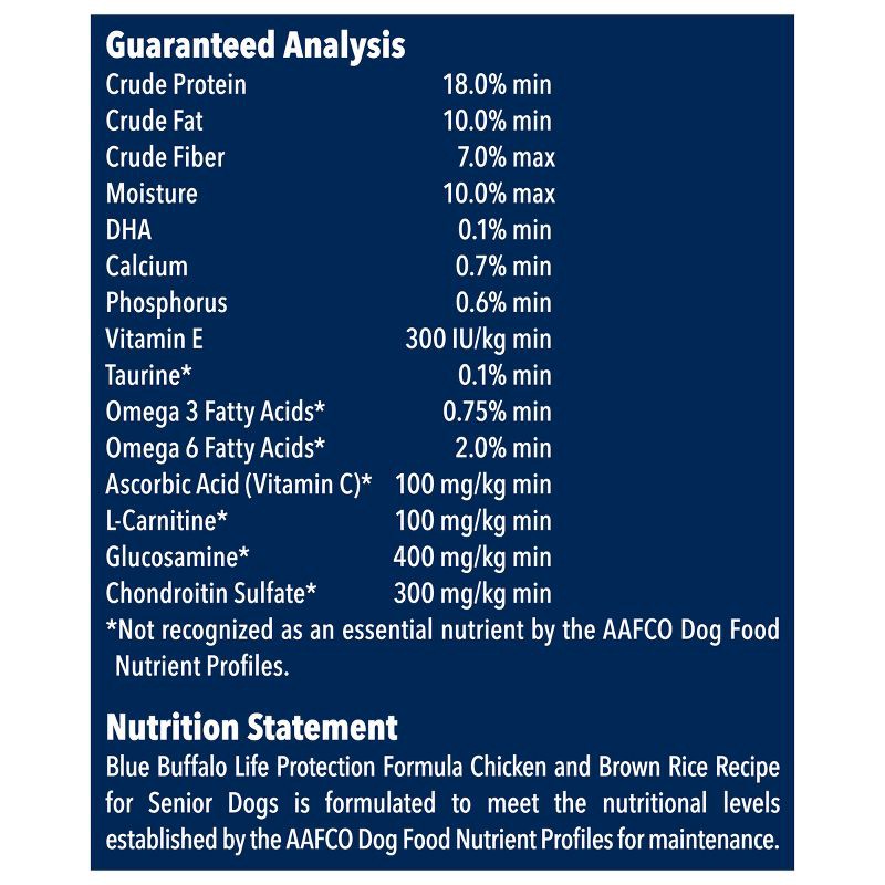 slide 8 of 9, Blue Buffalo Life Protection Formula Natural Senior Dry Dog Food with Chicken and Brown Rice - 15lbs, 15 lb