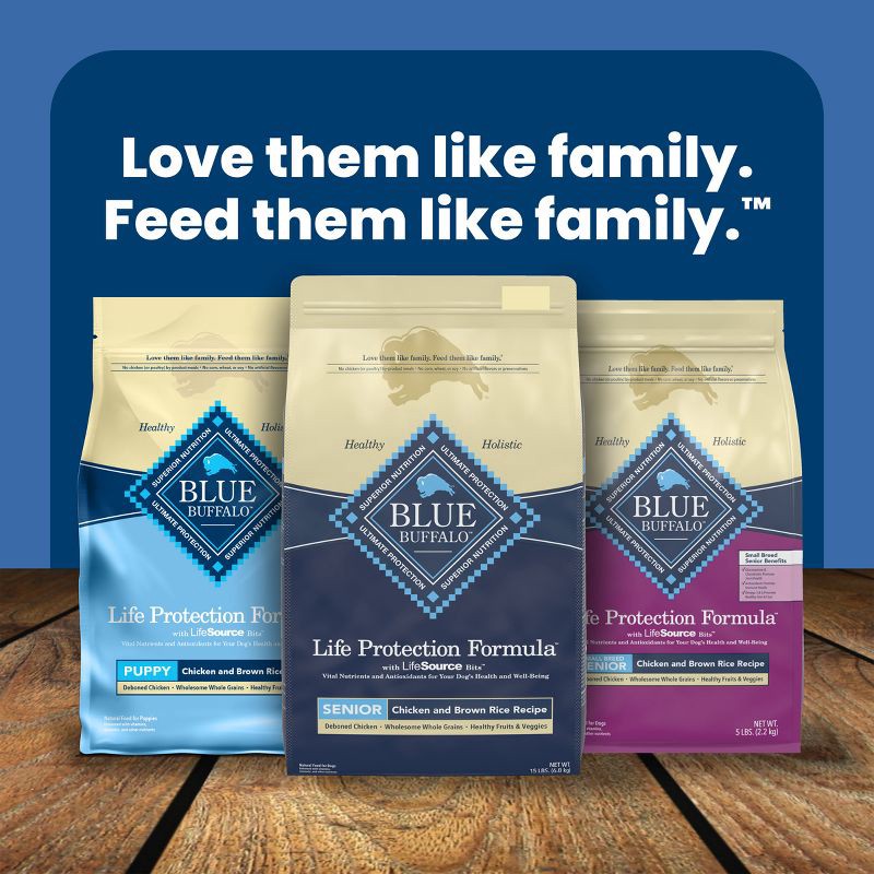 slide 9 of 11, Blue Buffalo Life Protection Formula Natural Senior Dry Dog Food with Chicken and Brown Rice - 15lbs, 15 lb