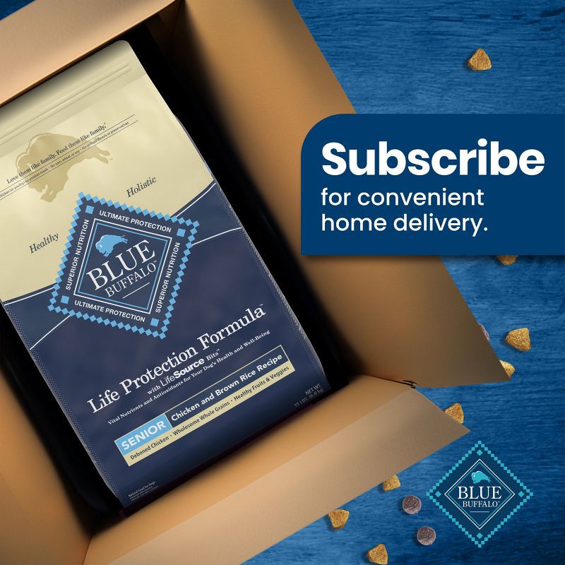 slide 11 of 11, Blue Buffalo Life Protection Formula Natural Senior Dry Dog Food with Chicken and Brown Rice - 15lbs, 15 lb