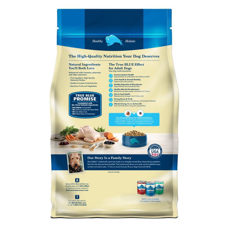slide 2 of 10, Blue Buffalo Life Protection Formula Natural Adult Dry Dog Food with Chicken and Brown Rice - 15lbs, 15 lb