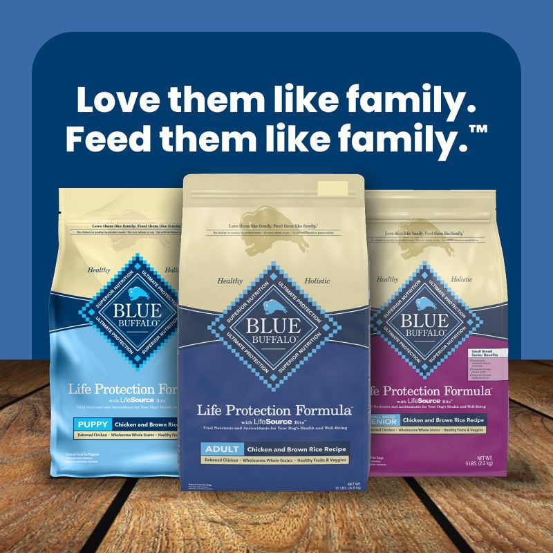 slide 8 of 10, Blue Buffalo Life Protection Formula Natural Adult Dry Dog Food with Chicken and Brown Rice - 15lbs, 15 lb