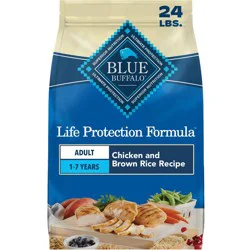 Blue Buffalo Life Protection Formula Natural Adult Dry Dog Food with Chicken and Brown Rice - 24lbs