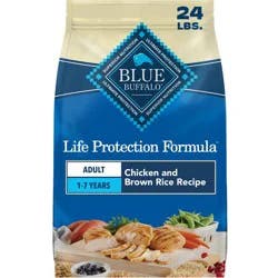 Blue Buffalo Life Protection Formula Natural Adult Dry Dog Food with Chicken and Brown Rice - 24lbs
