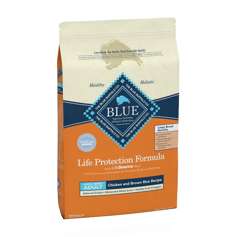 slide 6 of 12, Blue Buffalo Life Protection Formula Natural Adult Large Breed Dry Dog Food with Chicken and Brown Rice - 24lbs, 24 lb