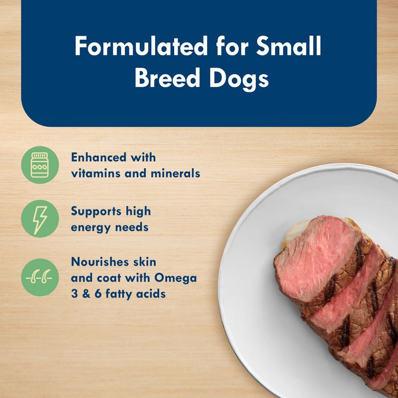 slide 4 of 9, Blue Buffalo Delights Natural Adult Small Breed Wet Dog Food Cup New York Strip Beef Flavor in Hearty Gravy - 3.5oz, 3.5 oz