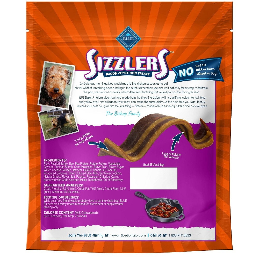 slide 2 of 3, Blue Buffalo Sizzlers Dog Treats, 6 oz