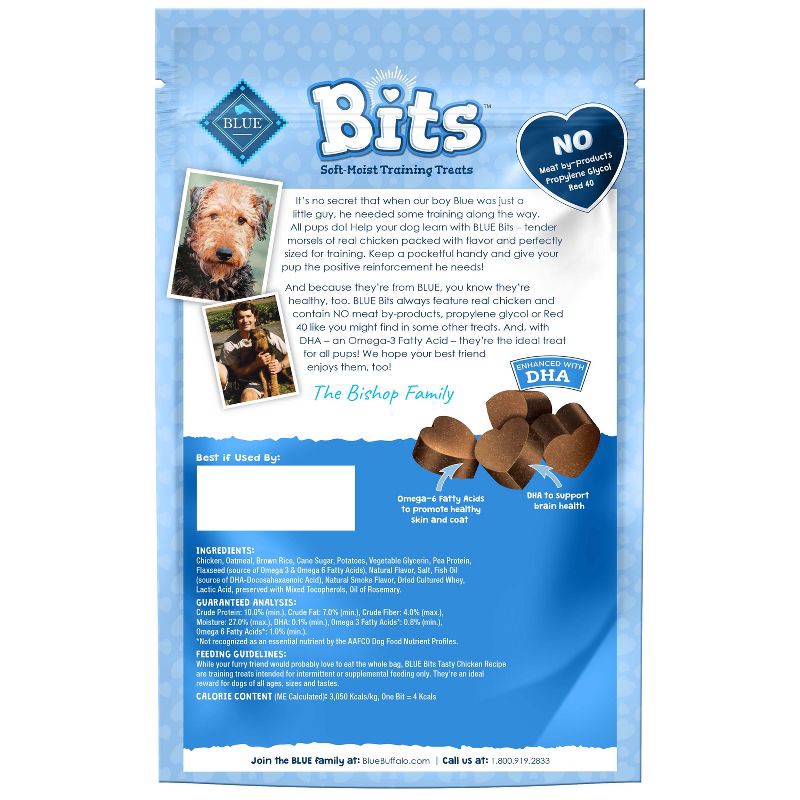 slide 2 of 10, Blue Buffalo Blue Bits Natural Soft-Moist Training Dog Treats with Chicken Recipe - 11oz, 11 oz