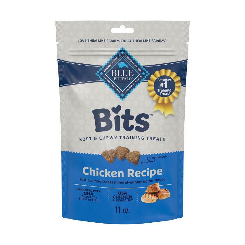 slide 1 of 10, Blue Buffalo Blue Bits Natural Soft-Moist Training Dog Treats with Chicken Recipe - 11oz, 11 oz