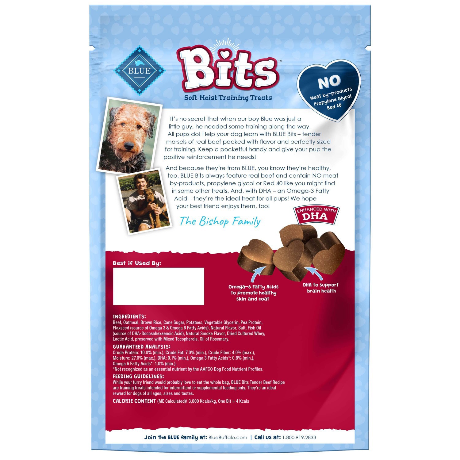 slide 2 of 4, Blue Buffalo Bits Natural Soft-Moist Training Dog Treats with Beef Recipe - 11oz, 11 oz