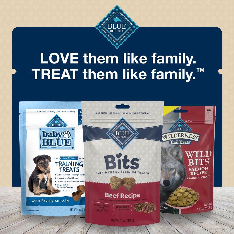 slide 9 of 9, Blue Buffalo Bits Natural Soft-Moist Training Dog Treats with Beef Recipe - 11oz, 11 oz