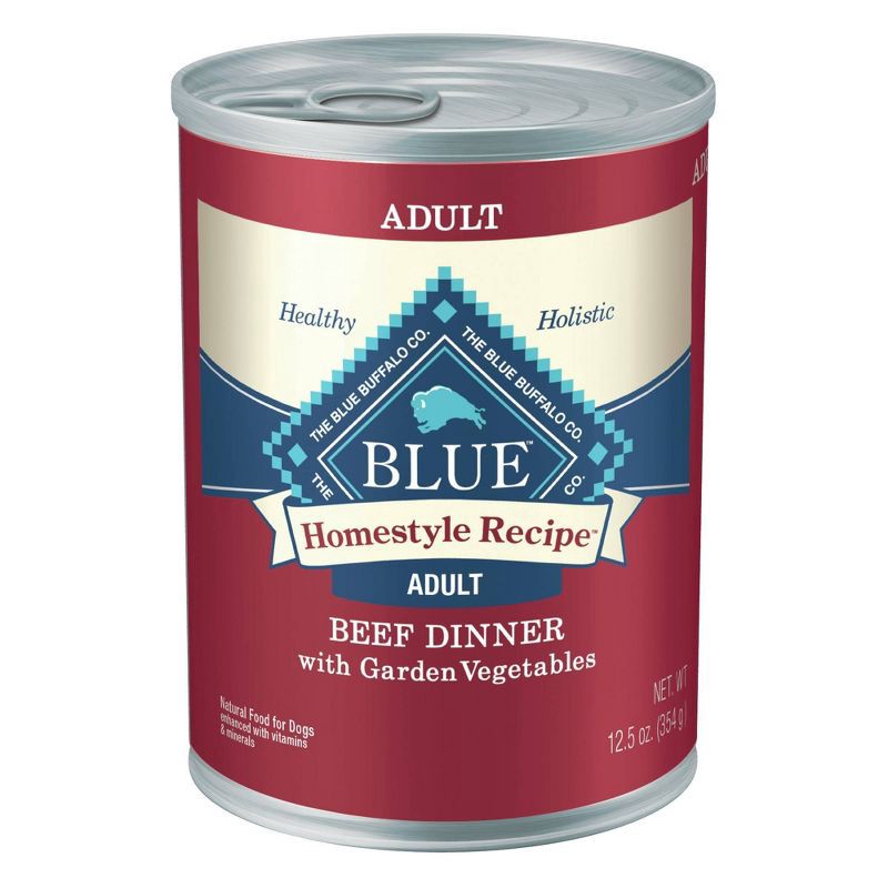 slide 1 of 9, Blue Buffalo Homestyle Recipe Natural Adult Wet Dog Food with Beef Flavor - 12.5oz, 12.5 oz