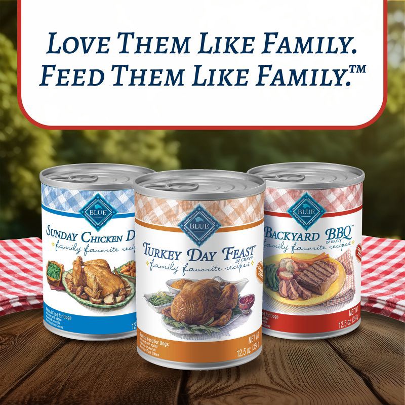 slide 9 of 10, Blue Buffalo Family Favorites Natural Adult Wet Dog Food with Turkey Day Feast - 12.5oz, 12.5 oz