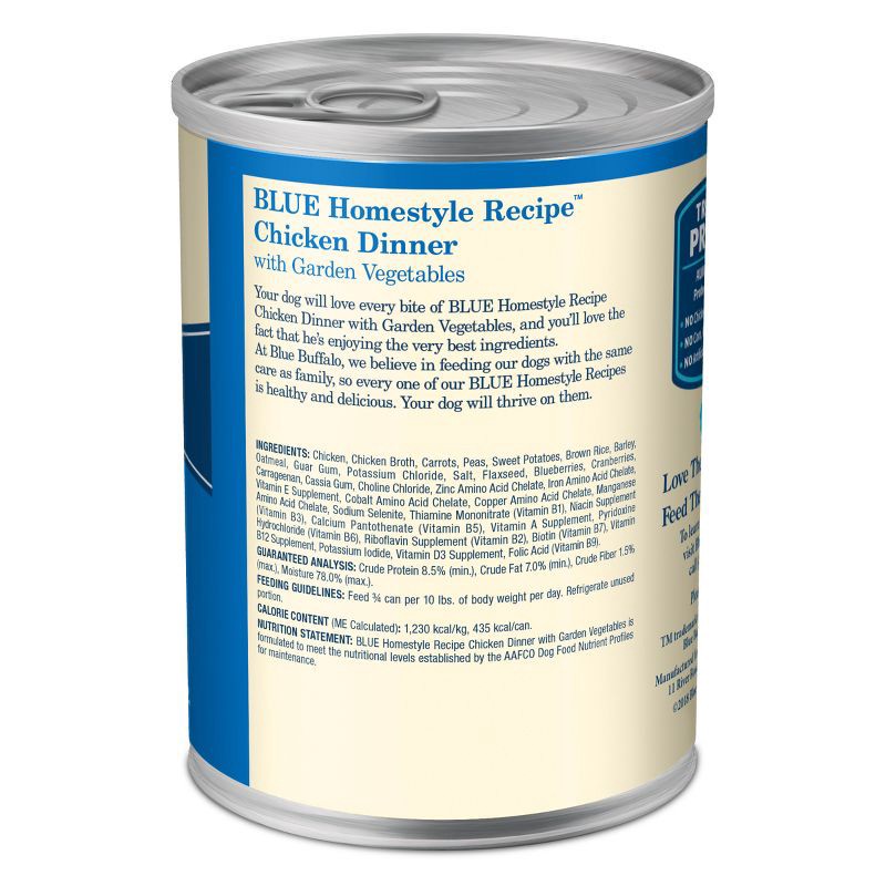 slide 2 of 10, Blue Buffalo Homestyle Recipe Natural Adult Wet Dog Food with Chicken Flavor - 12.5oz, 12.5 oz