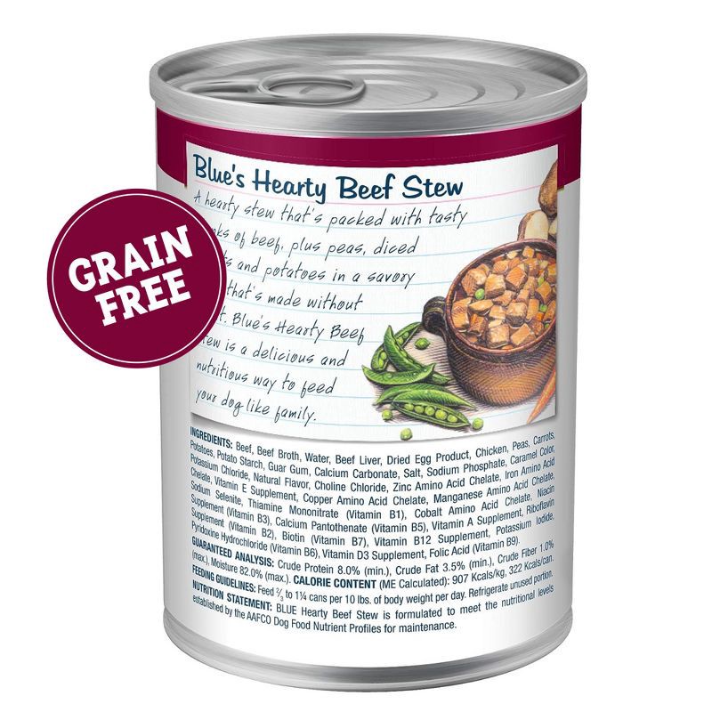 slide 2 of 10, Blue Buffalo Blue's Stew Natural Adult Wet Dog Food Hearty Beef Stew - 12.5oz, 12.5 oz