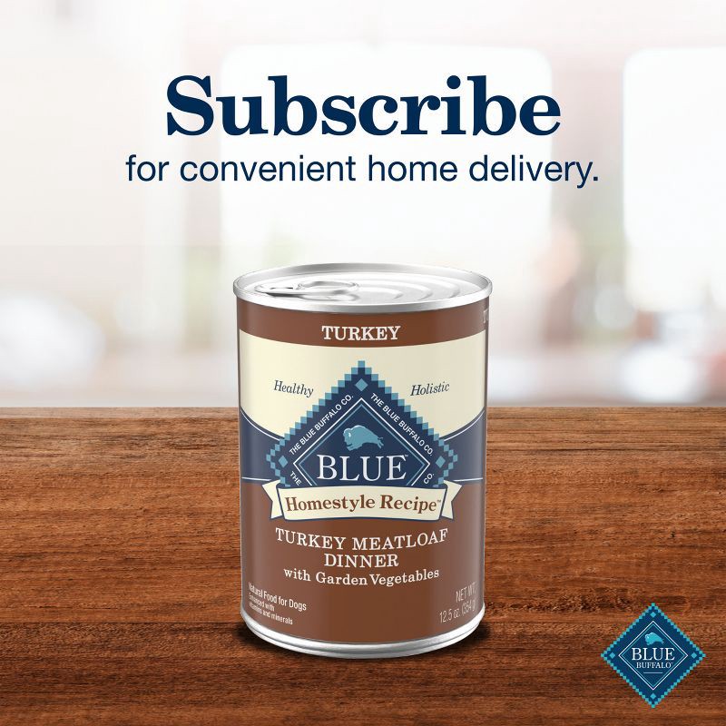 slide 11 of 11, Blue Buffalo Homestyle Recipe Natural Adult Wet Dog Food with Turkey Meatloaf - 12.5oz, 12.5 oz