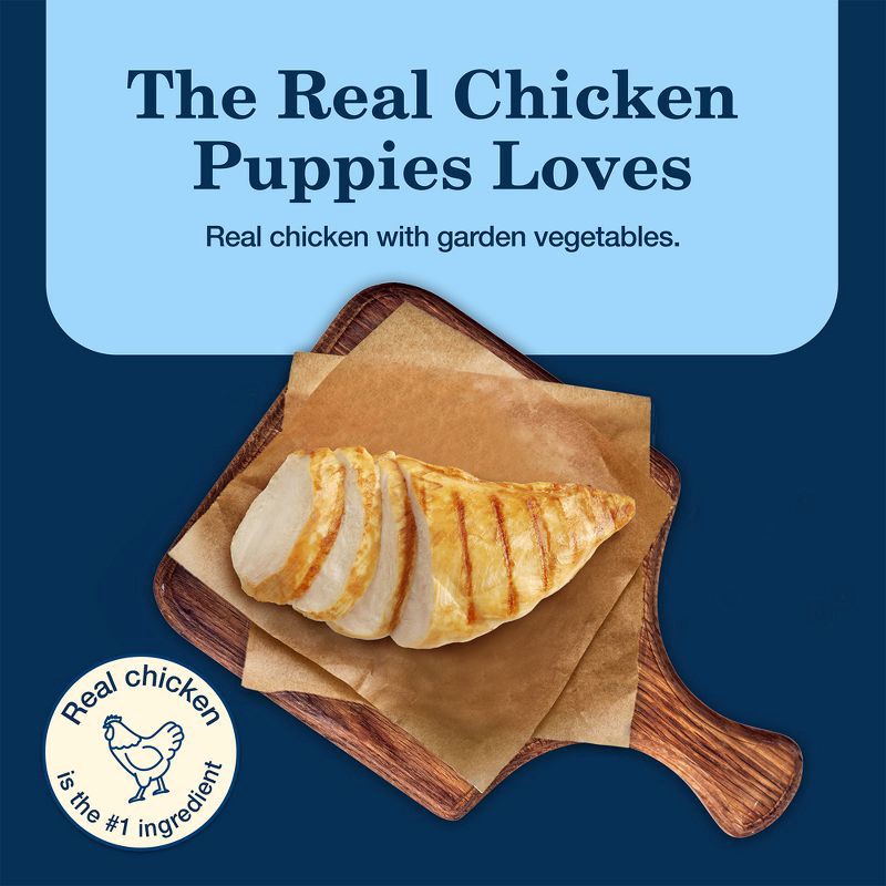 slide 3 of 10, Blue Buffalo Homestyle Recipe Natural Puppy Wet Dog Food Chicken Dinner with Garden Vegetables - 12.5oz, 12.5 oz