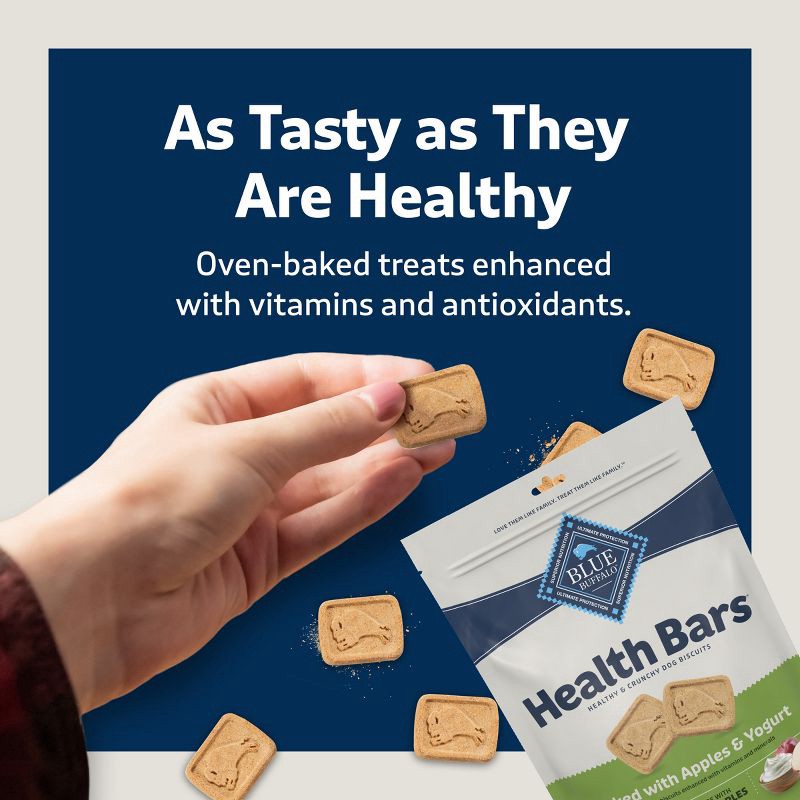slide 6 of 9, Blue Buffalo Health Bars Natural Crunchy Dog Treats Biscuits with Apple & Yogurt Flavor - 16oz, 16 oz