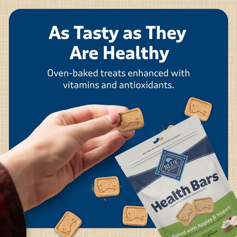 slide 6 of 9, Blue Buffalo Health Bars Natural Crunchy Dog Treats Biscuits with Apple & Yogurt Flavor - 16oz, 16 oz