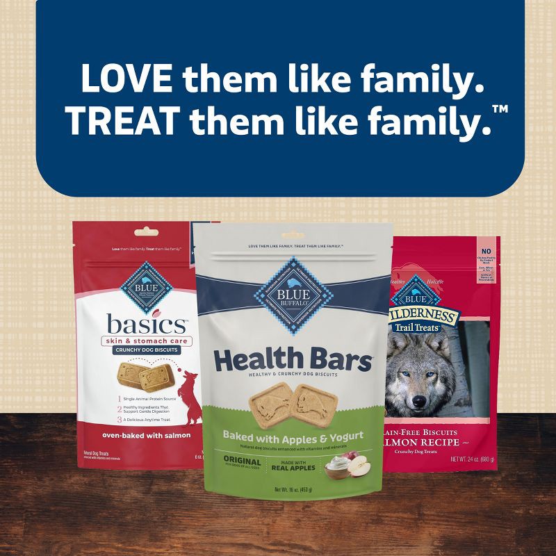 slide 8 of 9, Blue Buffalo Health Bars Natural Crunchy Dog Treats Biscuits with Apple & Yogurt Flavor - 16oz, 16 oz