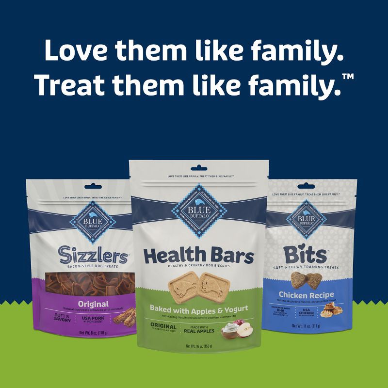 slide 9 of 9, Blue Buffalo Health Bars Natural Crunchy Dog Treats Biscuits with Apple & Yogurt Flavor - 16oz, 16 oz