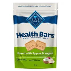 Blue Buffalo Health Bars Natural Crunchy Dog Treats Biscuits with Apple & Yogurt Flavor - 16oz