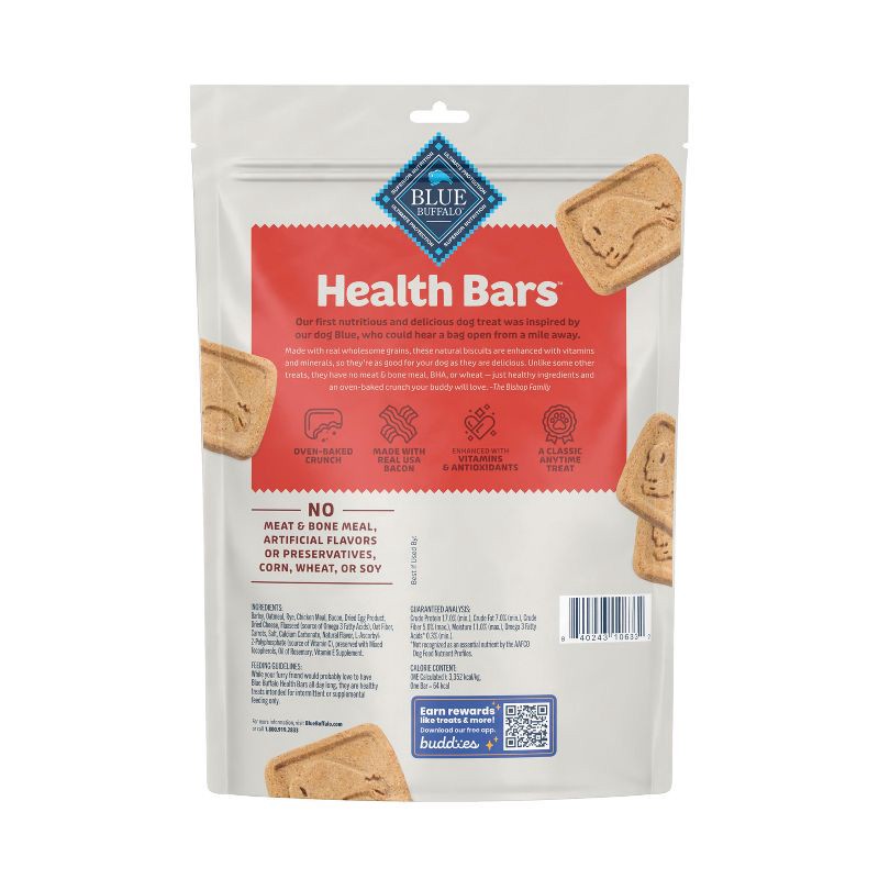 slide 2 of 9, Blue Buffalo Health Bars Natural Crunchy Dog Treats Biscuits with Bacon, Egg & Cheese Flavor - 16oz, 16 oz