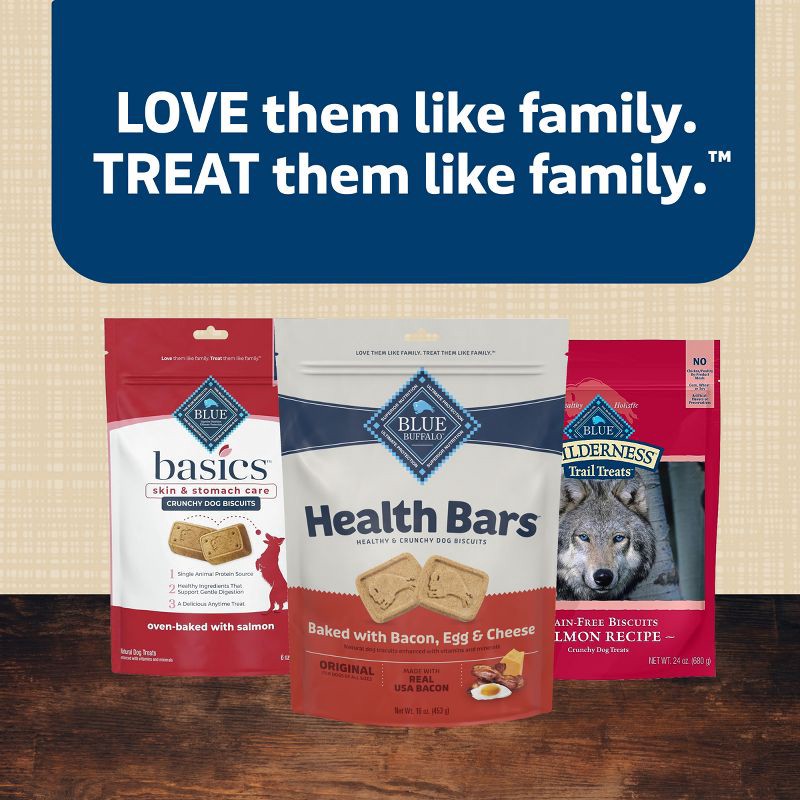 slide 8 of 9, Blue Buffalo Health Bars Natural Crunchy Dog Treats Biscuits with Bacon, Egg & Cheese Flavor - 16oz, 16 oz