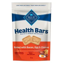 Blue Buffalo Health Bars Natural Crunchy Dog Treats Biscuits with Bacon, Egg & Cheese Flavor - 16oz