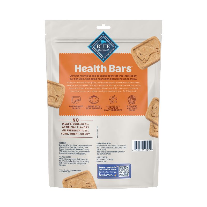 slide 2 of 4, Blue Buffalo Health Bars Pumpkin and Cinnamon Flavor Natural Crunchy Dog Treat Biscuits - 16oz, 16 oz