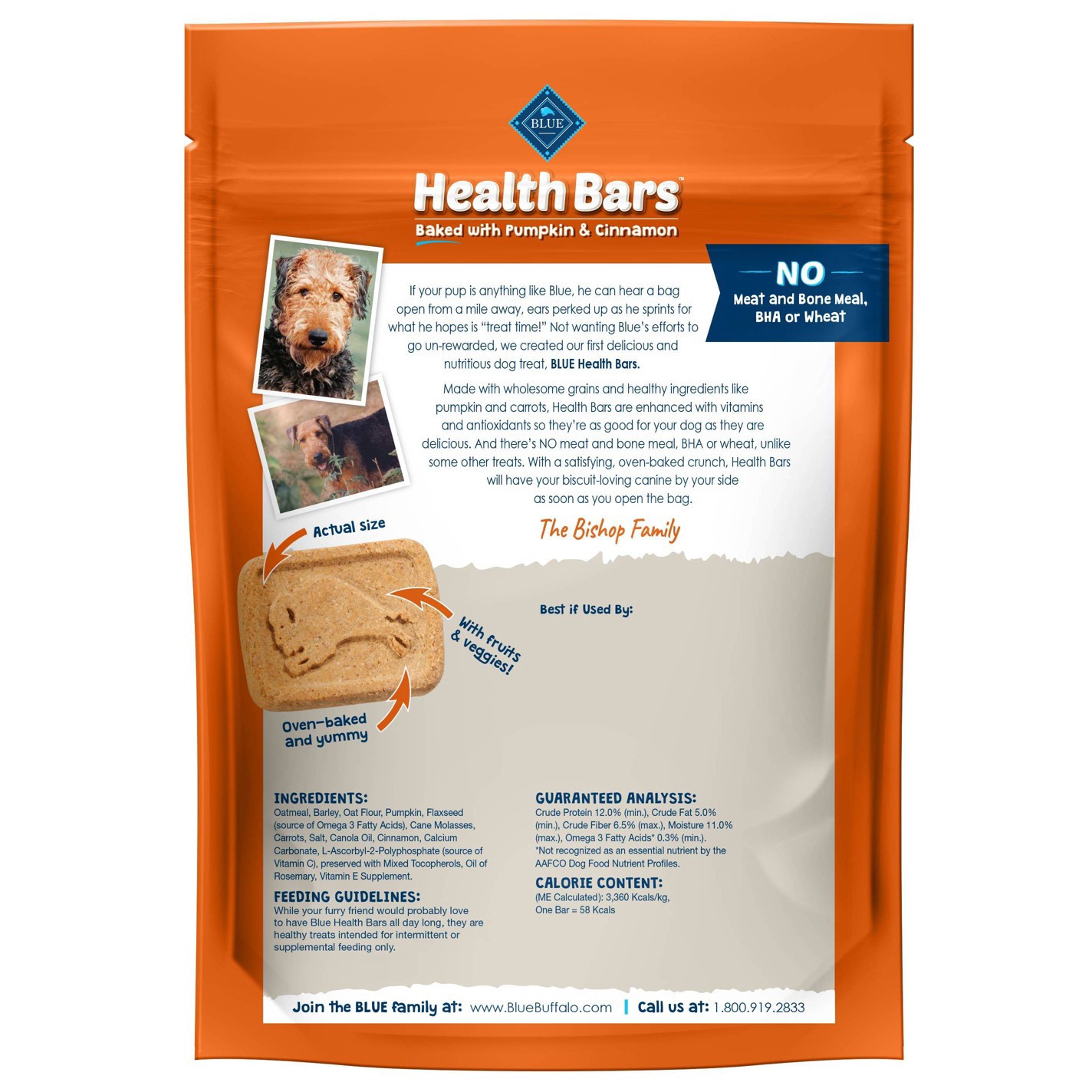 slide 2 of 4, Blue Buffalo Health Bars Natural Crunchy Dog Treats Biscuits Pumpkin & Cinnamon Flavor - 16oz, 16 oz