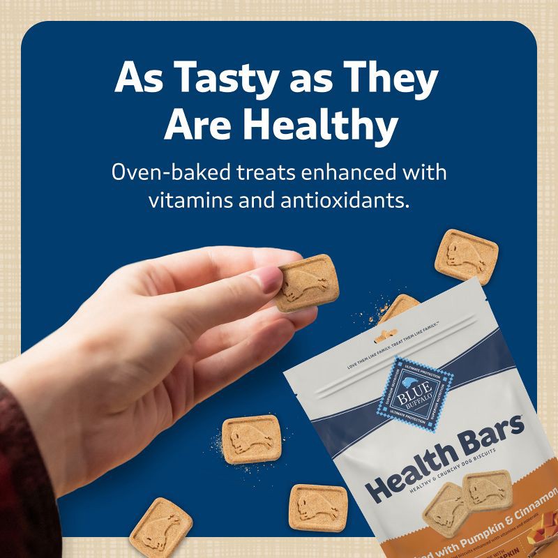 slide 5 of 9, Blue Buffalo Health Bars Pumpkin and Cinnamon Flavor Natural Crunchy Dog Treat Biscuits - 16oz, 16 oz