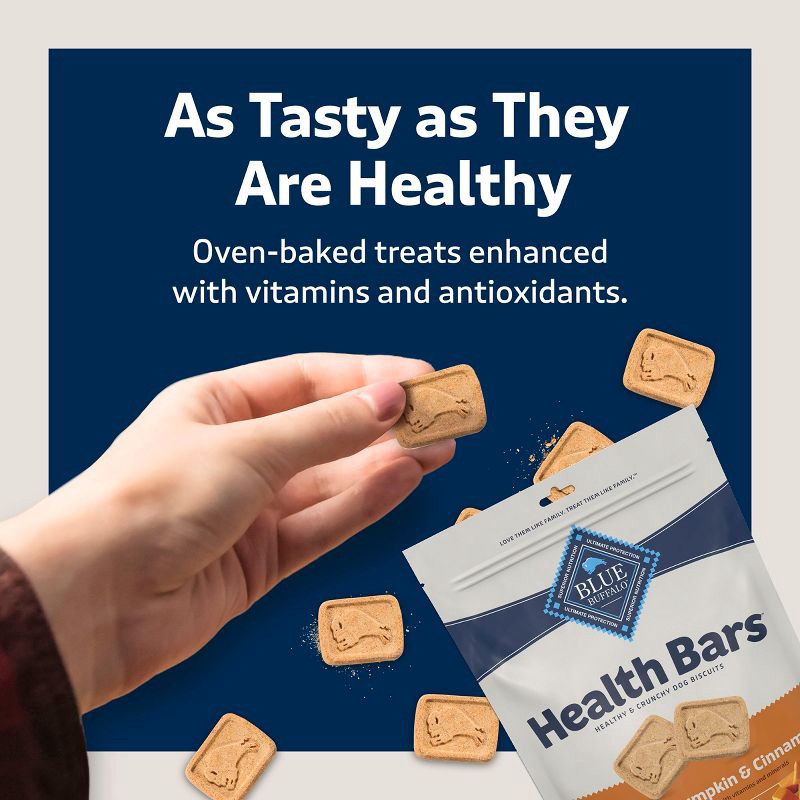 slide 7 of 10, Blue Buffalo Health Bars Pumpkin and Cinnamon Flavor Natural Crunchy Dog Treat Biscuits - 16oz, 16 oz