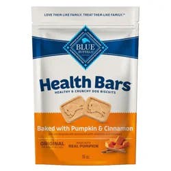 Blue Buffalo Health Bars Pumpkin and Cinnamon Flavor Natural Crunchy Dog Treat Biscuits - 16oz