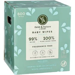 Field & Future by H-E-B 99% Water Baby Wipes, 6 pk