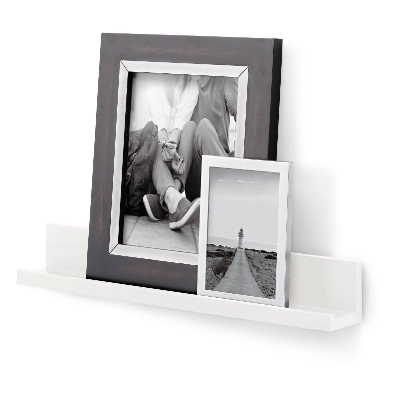 slide 12 of 12, Command Picture Ledge, Quartz, 1 Ledge, 10 Medium Strips, Decorate Damage-Free: Floating Wall Shelf, Off-White, 5lb Capacity, 5 lb