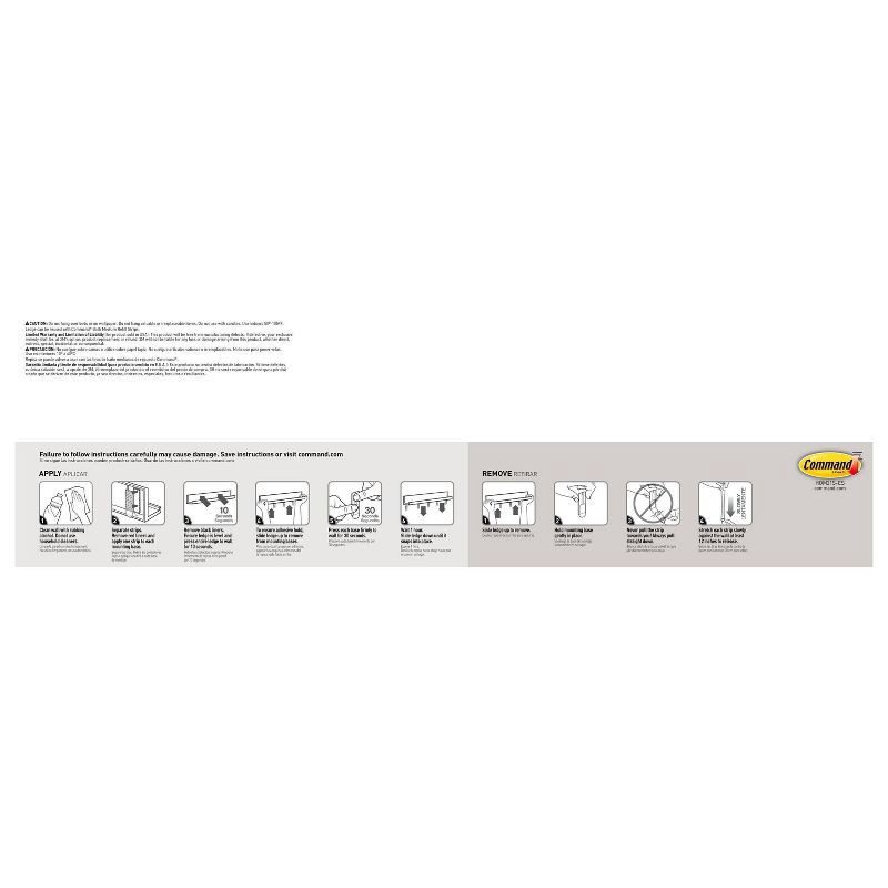 slide 10 of 12, Command Picture Ledge, Quartz, 1 Ledge, 10 Medium Strips, Decorate Damage-Free: Floating Wall Shelf, Off-White, 5lb Capacity, 5 lb