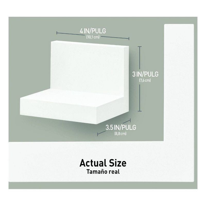 slide 2 of 13, Command Display Ledges White: Floating Wall Shelf Set, 2 Picture Ledges, Off-White, Plastic, No Tools Needed, 1 ct