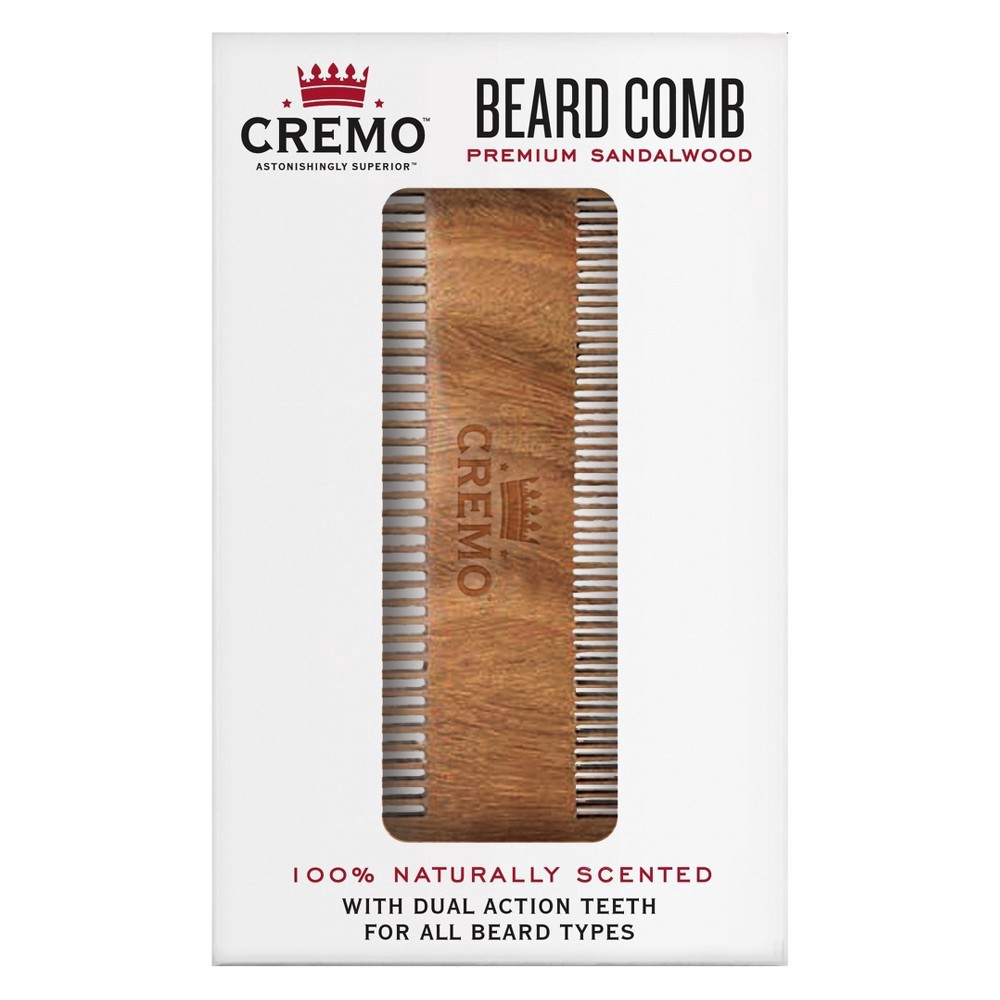 slide 2 of 5, Cremo Premium Dual-Sided Sandalwood Beard Comb - Static & Snag Free - 1ct, 1 ct