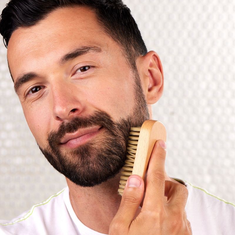 slide 4 of 7, Cremo Premium Beard Brush with Wood Handle - Shaping & Styling - 1ct, 1 ct