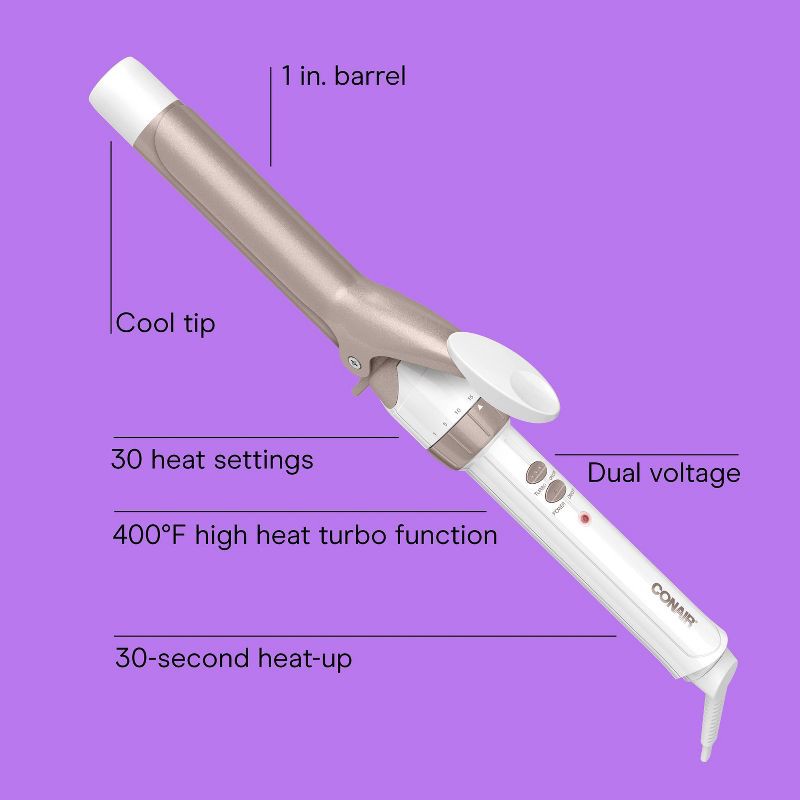 slide 3 of 10, Conair Double Ceramic 1" Curling Iron, 1 ct