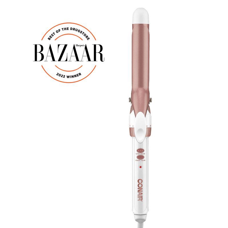 slide 6 of 8, Conair Double Ceramic Rose Gold Curling Iron - 1", 1 ct