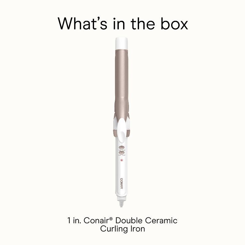 slide 10 of 10, Conair Double Ceramic 1" Curling Iron, 1 ct