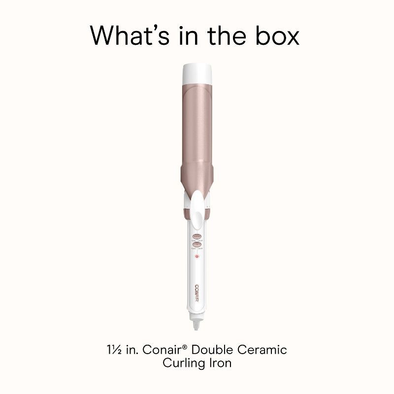 slide 10 of 10, Conair Double Ceramic 1.5" Curling Iron, 1 ct