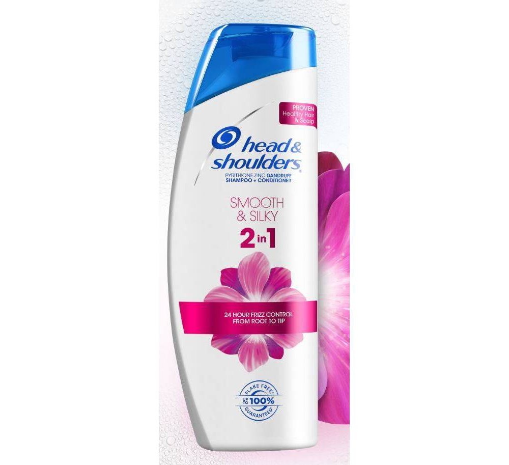 slide 3 of 4, Head & Shoulders Head and Shoulders Smooth & Silky 2in1 Dandruff Shampoo and Conditioner, 12.8 fl oz
