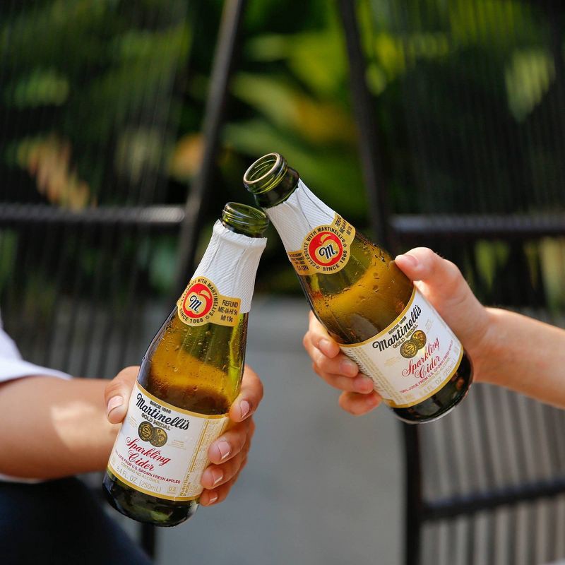 slide 2 of 6, Martinelli's Sparkling Cider - 4pk/8.4 fl oz Mini Glass Bottles, 4 ct; 8.4 fl oz